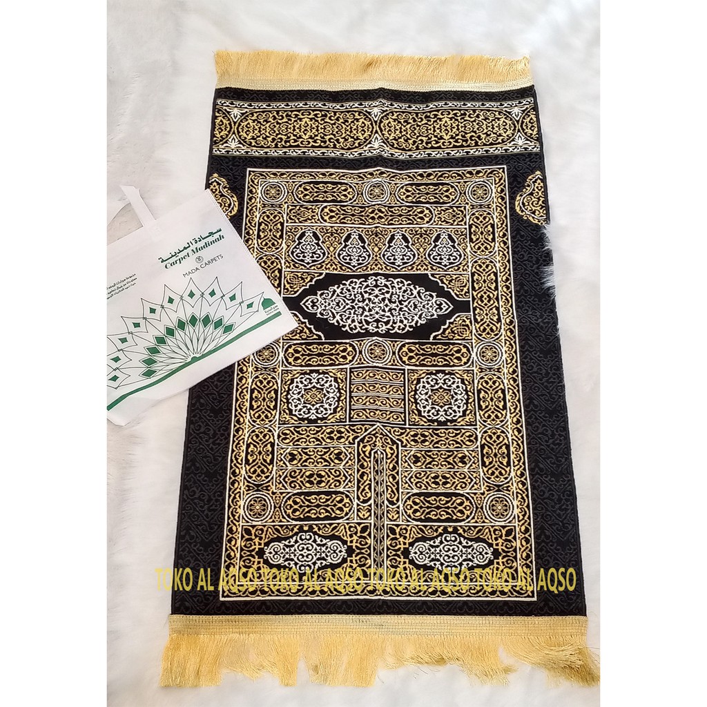 Sajadah Motif kiswah Bab Kabah/Pintu Al ka'bah Ori Madinah