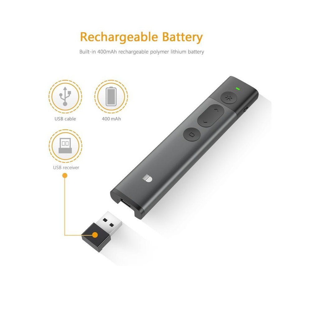 DOOSL DSIT032 - Green Laser Pointer 2.4GHz Wireless Presenter - Remote Presentasi Terbaik Saat Ini!!