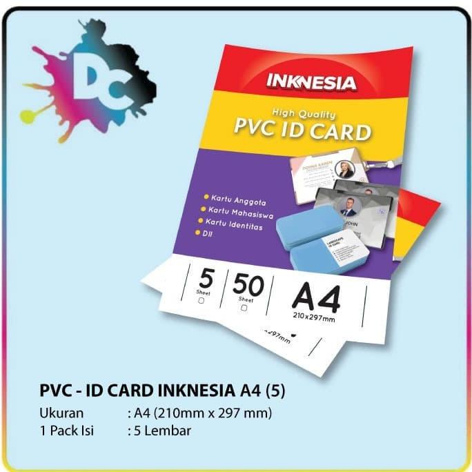

READY COD Kertas PVC Bahan ID Card Instan A4 isi 5 Lembar PROMOKode 3648