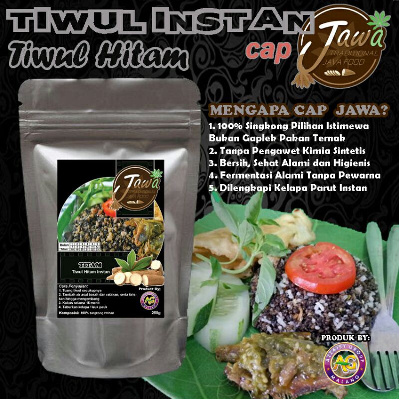 

Tiwul Hitam Instan Premium cap JAWA