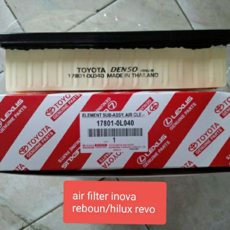 Filter udara New INNOVA,HILUX 2016 17801-0L040