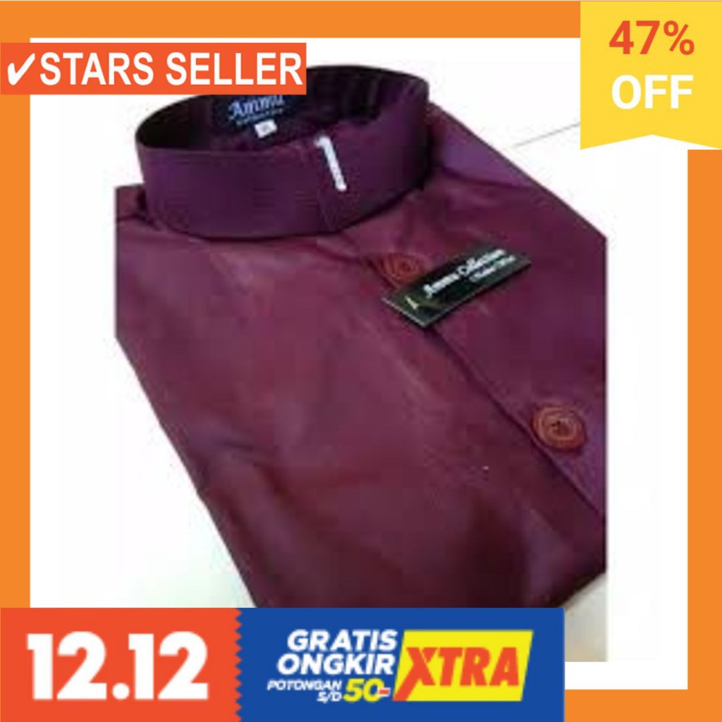 PAKAIAN MUSLIM TERBAIK PALING ANAK ORANG TUA PINK MURAH / Koko Ammu Dewasa Merah Maroon, Marun