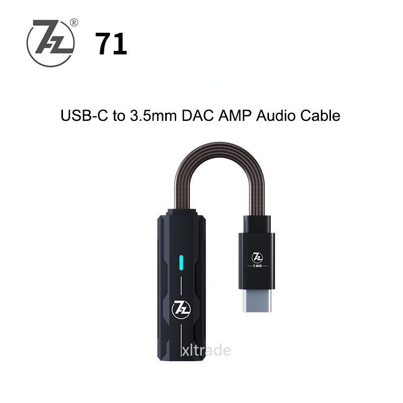 Sevenhertz 71 Kabel Audio USB Tipe C 71 7Hz 71 Ke 3.5mm PCM384 DSD128 Untuk timeless