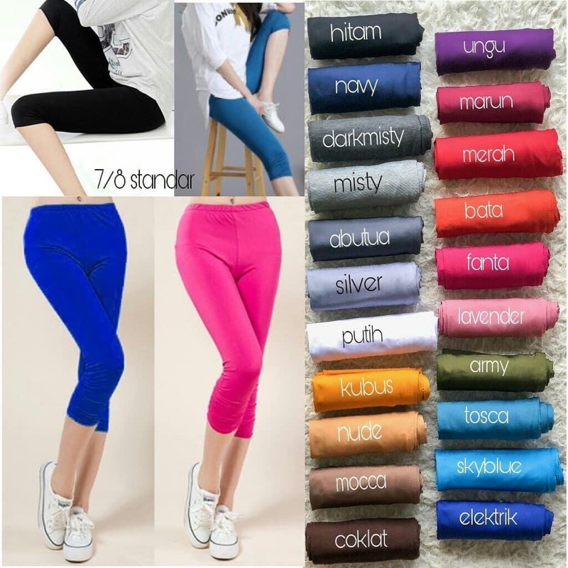 LEGGING 7PER8/LEGGING OLAHRAGA/LEGGING SANTAI/SPANDEK SOFT REALPICT