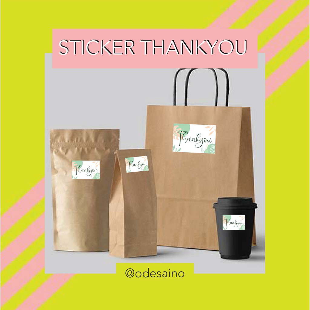 

Sticker thank you tema nature
