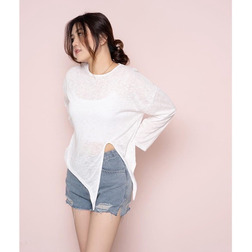 AFI - SALE - Geyna Tshirt Oversize RIB / Outer Wanita Murah Oversize