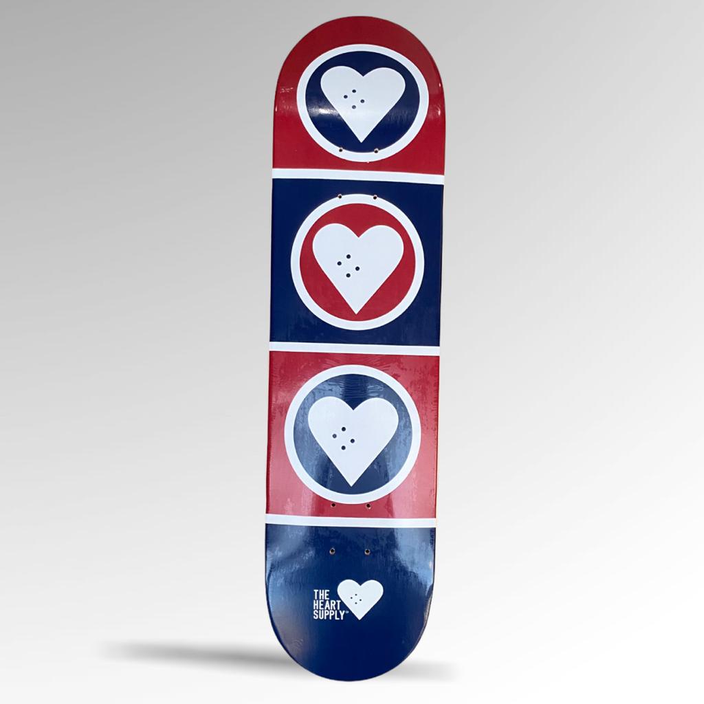 Skateboard the heart supply deck usa