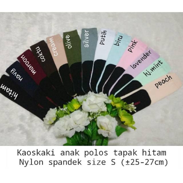 Kaoskaki jempol anak polos nylon spandek size S