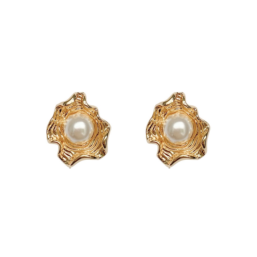 Korea anggun online influencer indah telur rebus Mutiara all-match anting-anting Super fairy gadis m