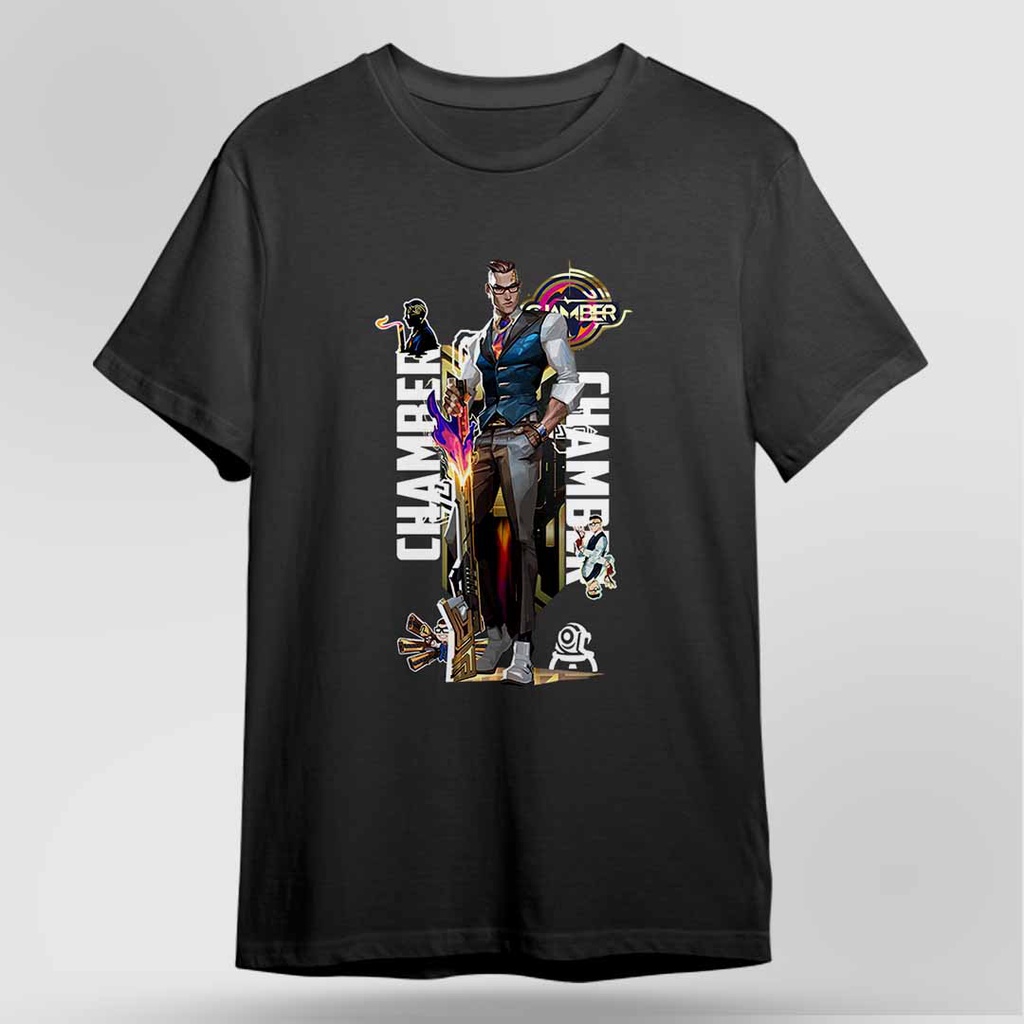 Baju Kaos Print DTF Game Valorant CYPHER