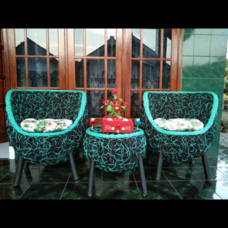 kursi teras brekele rotan sintetis