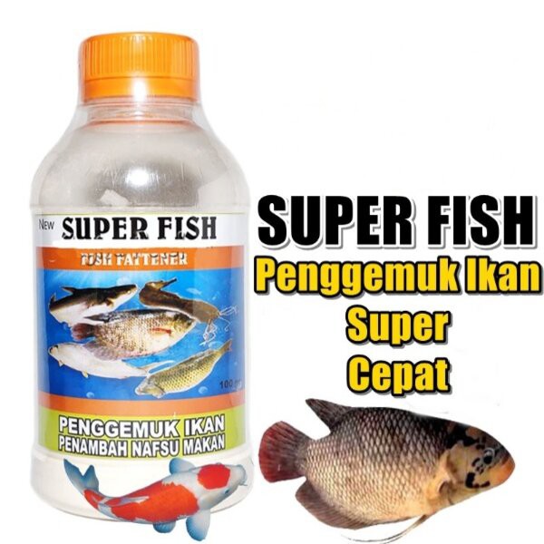 Super Fish Fattener 100 gr Vitamin Penggemuk Penambah Nafsu Makan Ikan