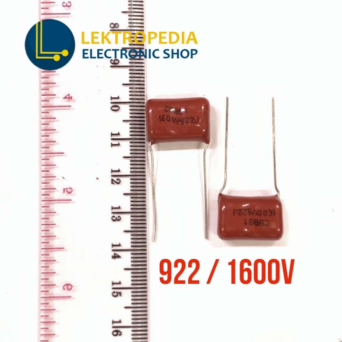 Milar Volt Tinggi 922 1600v Kapasitor 1.6kv 1,6kv 9,2nF 9.2nF Mylar