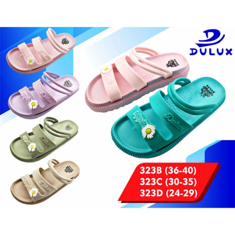 SANDAL ANAK PEREMPUAN KEKINIAN MOTIF BUNGA DULUX UKURAN 24-40