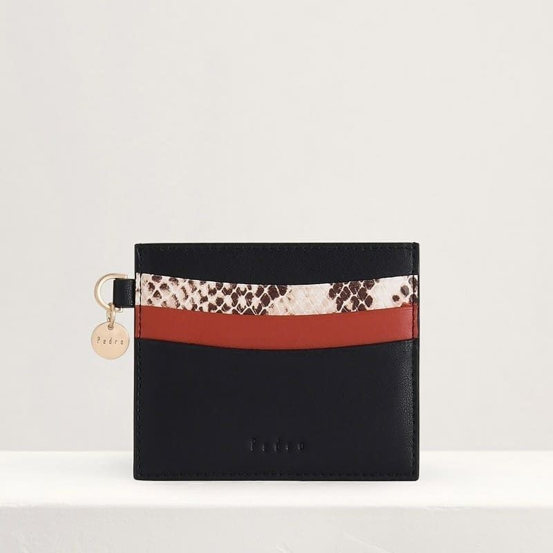 4.4 SALE | PDRO Snake-Effect Leather Card Holder