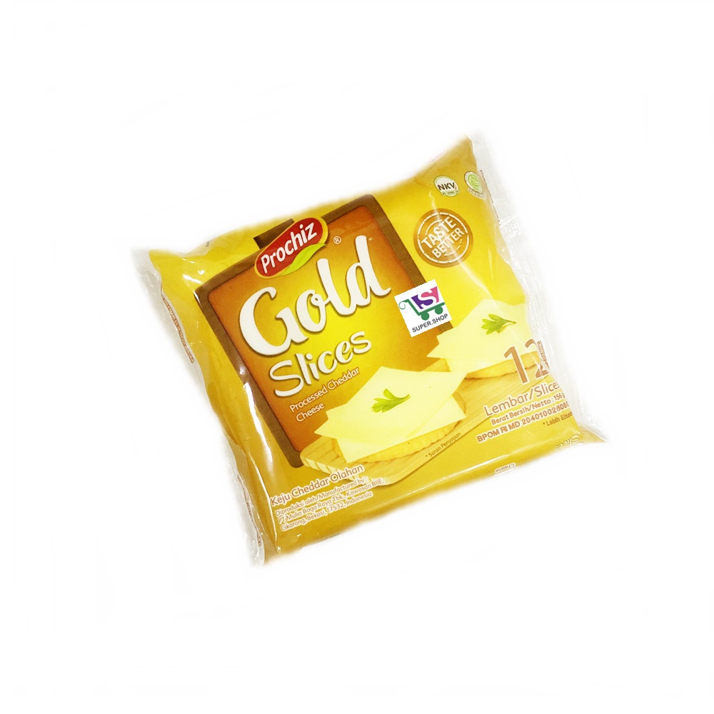 Prochiz Gold Slices Keju Cheddar (isi 12 pcs)