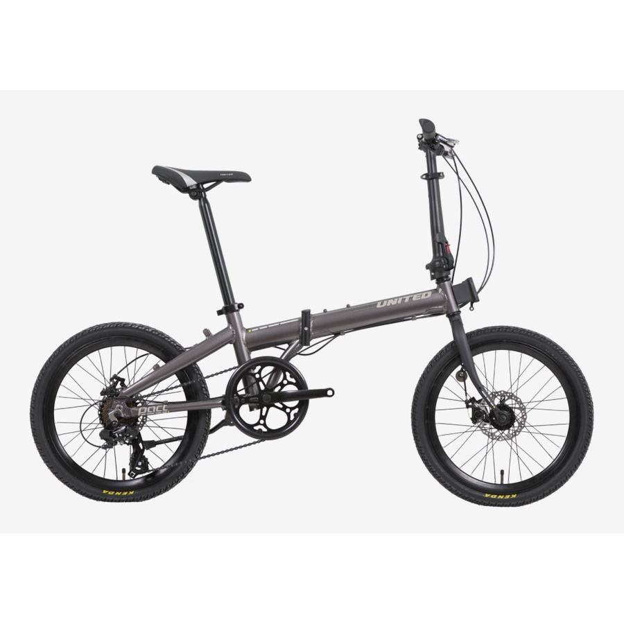 Kargo Sepeda Lipat UNITED PACT 20 Inch 8 Speed Shimano Frame Alloy Garansi SNI-Grey Black