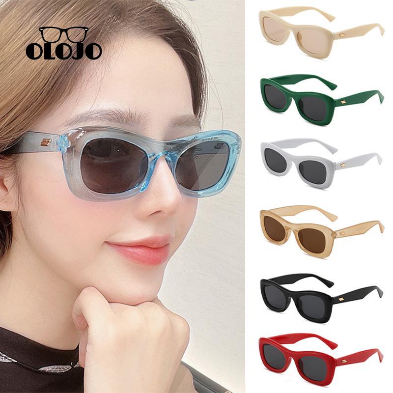 【COD】Kacamata Hitam Pelindung UV Bingkai Oval Bening Model Sederhana Untuk Wanita