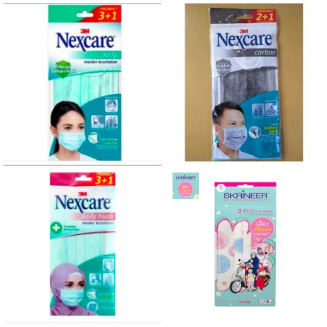 Masker Nexcare 3M model Earloop & Headloop