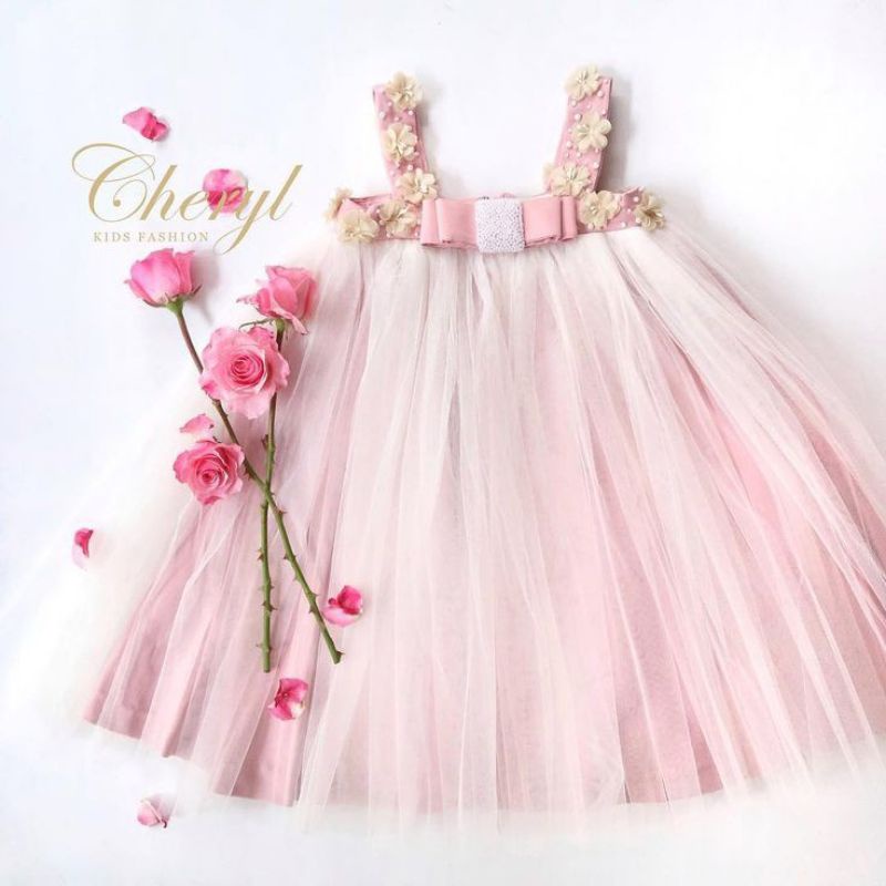 dress bayi neychan noel dress gaun pesta anak