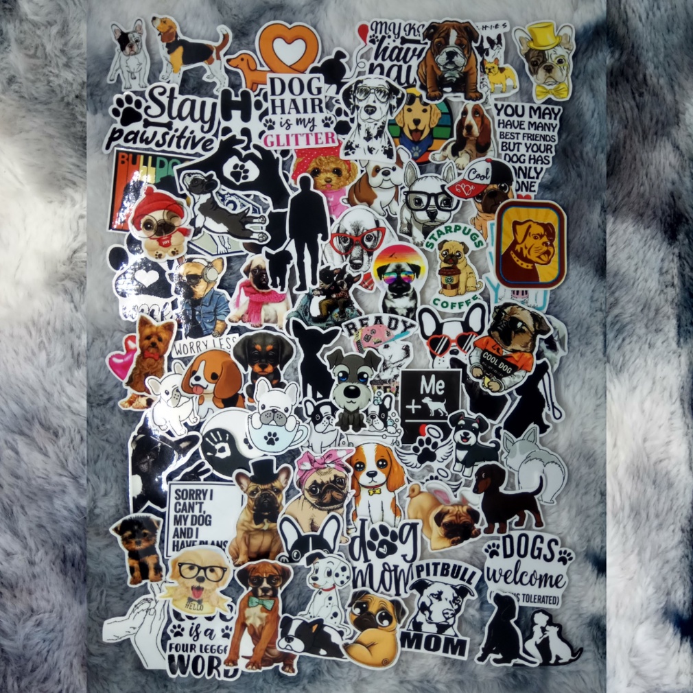 

75+ Pcs / Sticker Anjing / Sticker Dogs Lover / Anabul / Anti Air / Sticker Aesthetic / Sticker Journal / Sticker Thmblr / Sticker Helm
