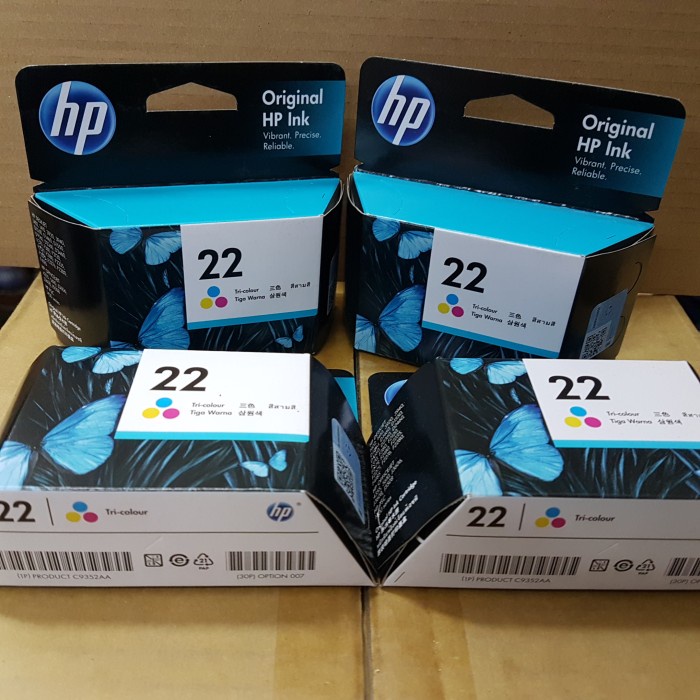 TINTA Cartridge HP 22 COLORS Warna ORIGINAL