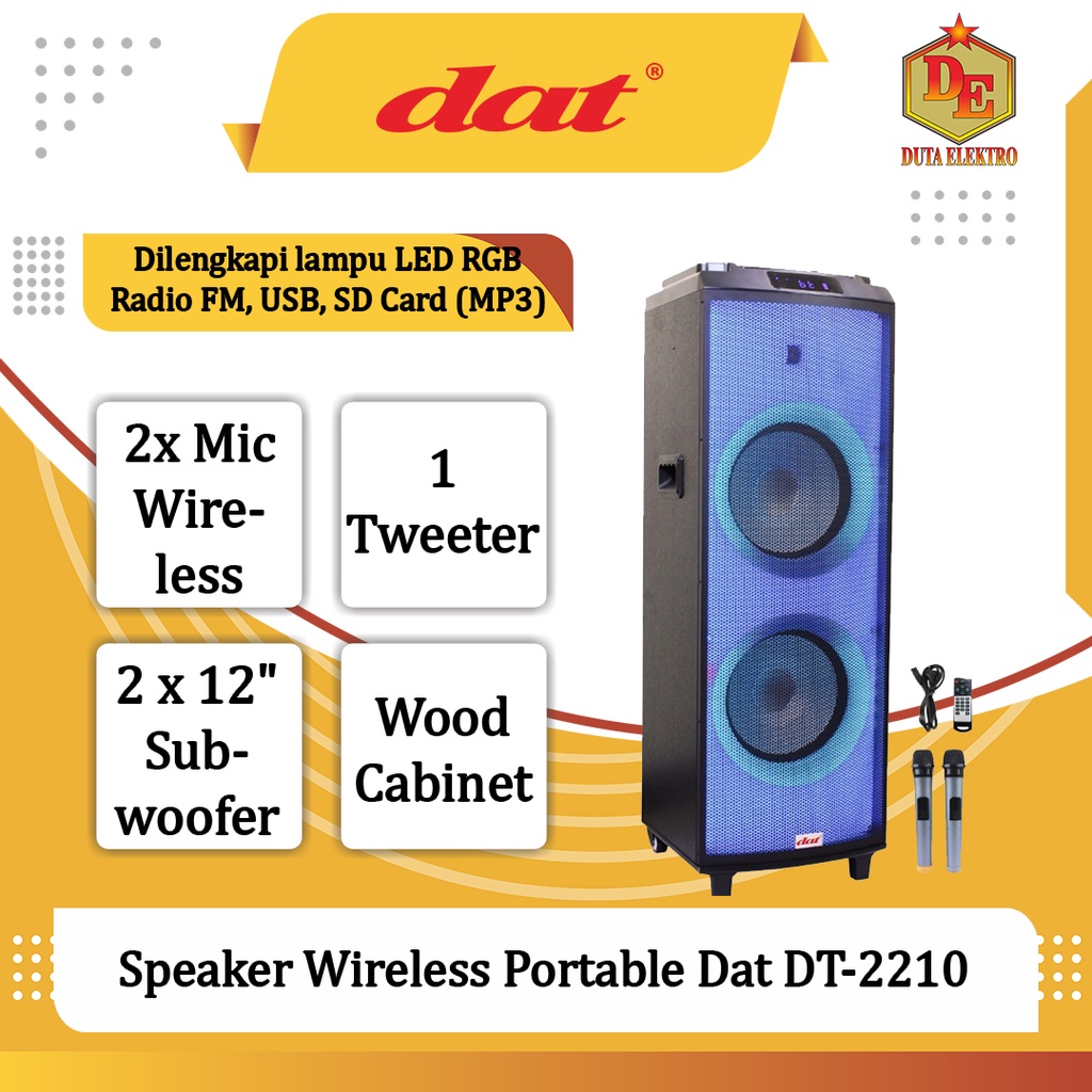 Speaker Wireless Dat DT 2210 Portable