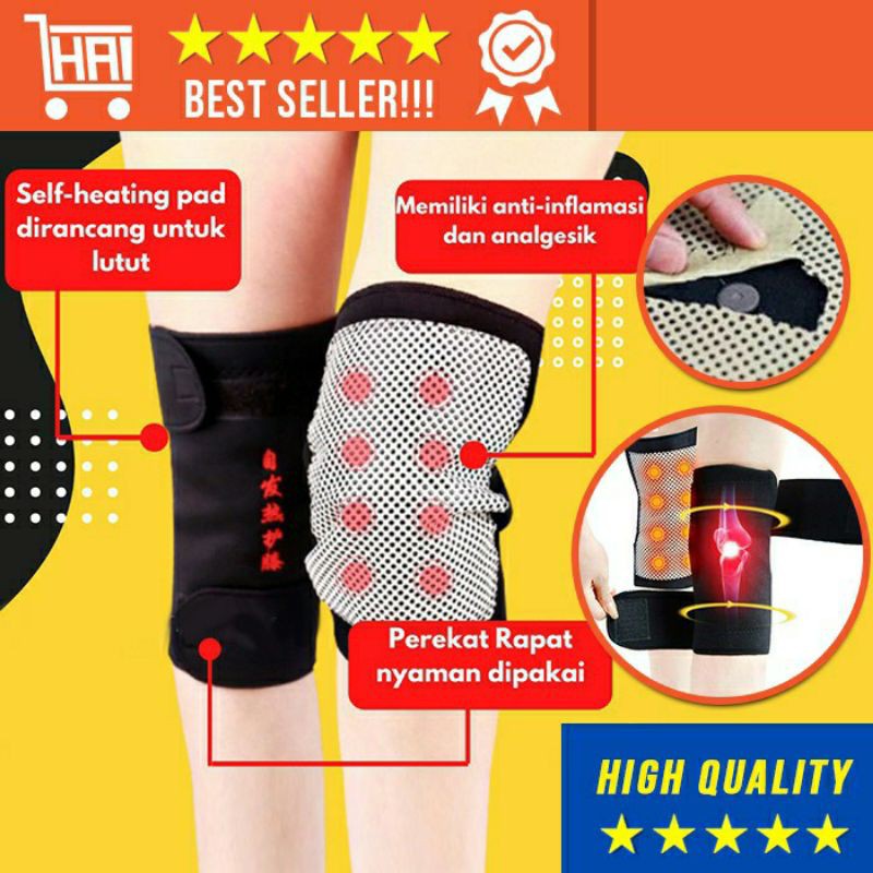 SABUK KORSET DEKER TERAPI LUTUT MAGNETIC KNEE PADS THERAPY SELF HEATING DEKKER LUTUT KESEHATAN