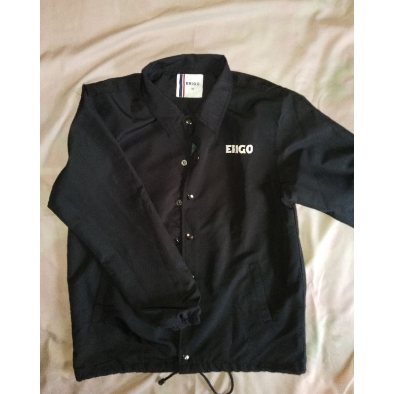 (PRELOVED) ERIGO COACH JACKET ODAIBA BLACK (pemakaian pribadi) jaket erigo