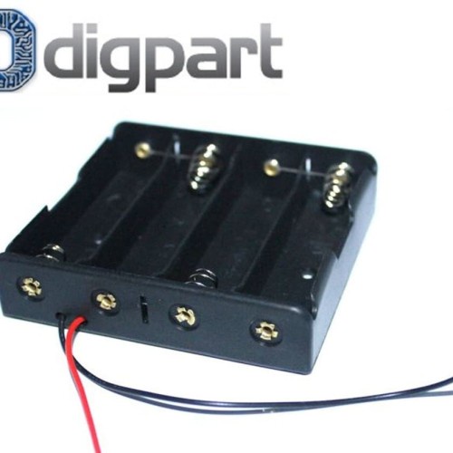 Dudukan Baterai 4x 18650 Battery Holder Plastic Battery Storage
