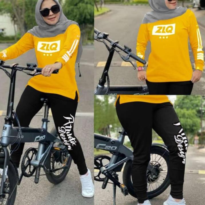 YAW❤️ BAJU SETELAN OLAHRAGA WANITA MUIM SET ZOLAQU PUM Terbaru