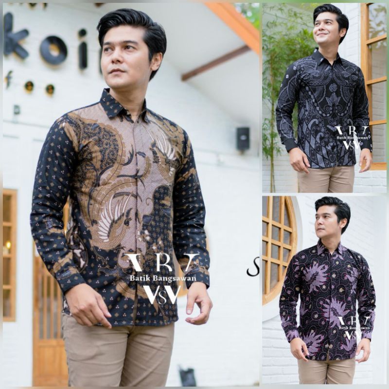 Baju Batik Pria Slimfit Reguler Lengan Panjang Original Batik OB514 Batik Pekalongan Premium