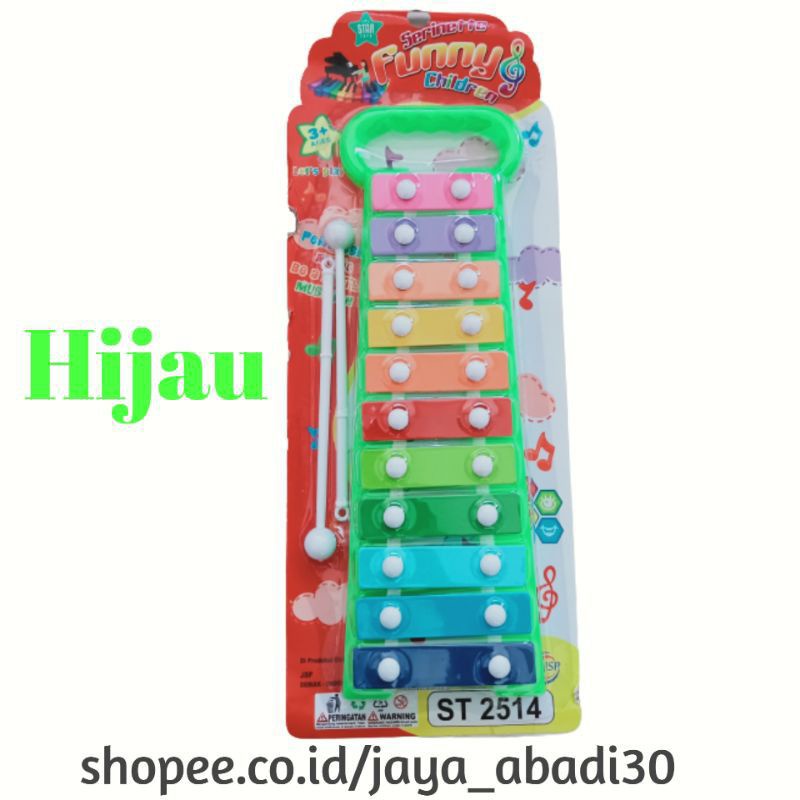 ST 2514 - Mainan Alat Musik Xylophone Xylopon Warna Random ST2514