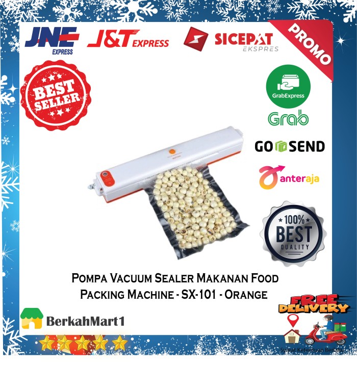 Mesin Pembungkus Makanan Vacum Sealer Elektrik Plastik 220V 100W Top Quality