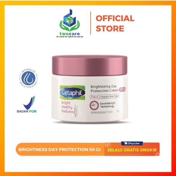 Cetaphil Bright Healthy Radiance Day Protection Cream SPF15 50g Pelembap Wajah untuk Mencerahkan