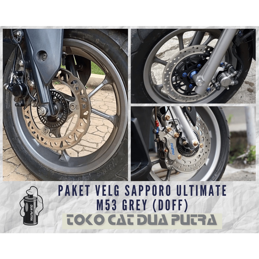 Paket Cat Velg Sapporo Ultimate M53 Grey (Doff)