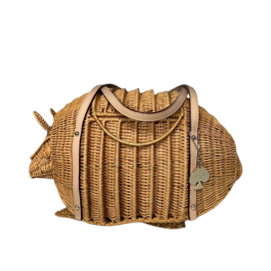Kate Spade Wicker Armadillo Bag Purse