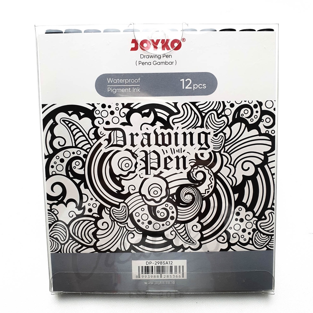 

mdn JOYKO Drawing Pen Dp-298Sa12 Set 12 Pcs Waterproof Pena Gambar