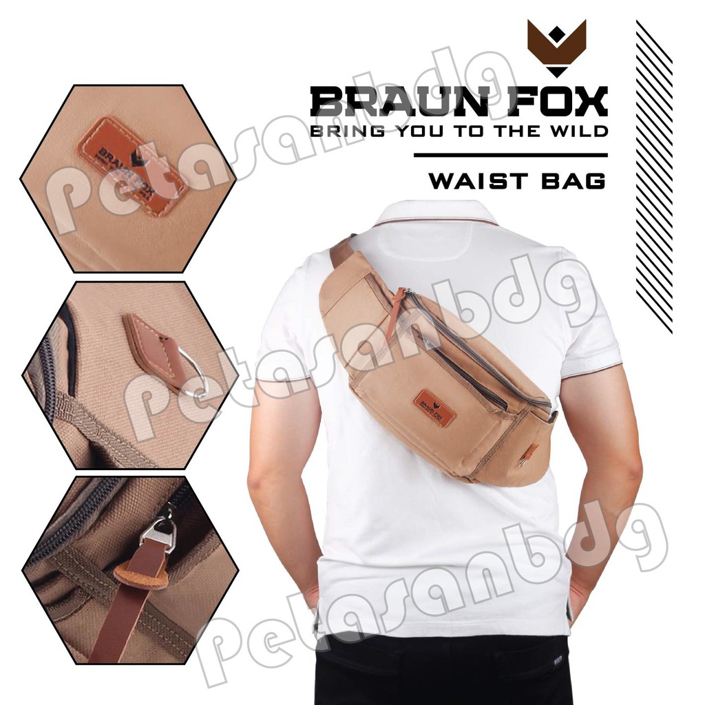 RTM - Tas Selempang Braun Fox Fort Knox Sabyan Waistbag