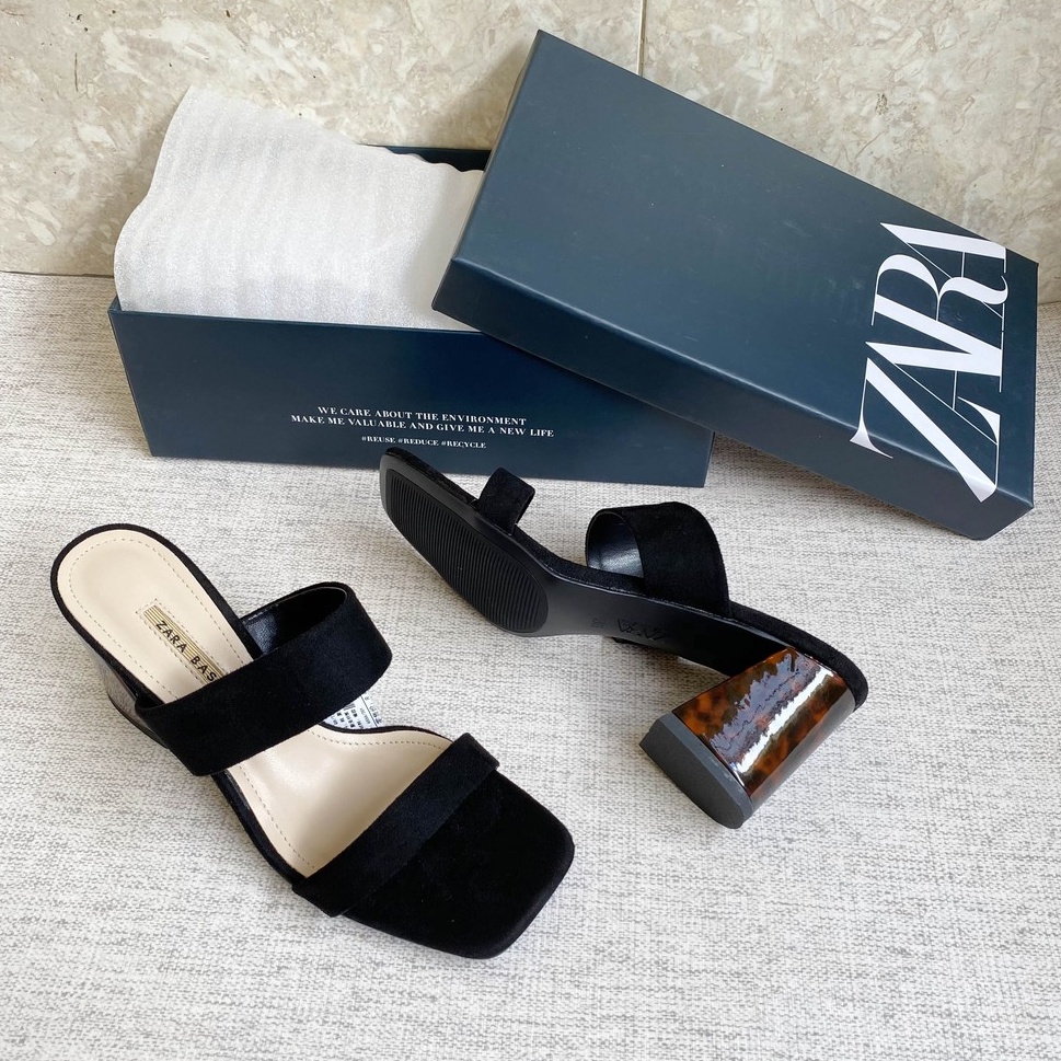 Sepatu ZR-148 Slide Leopard Heels