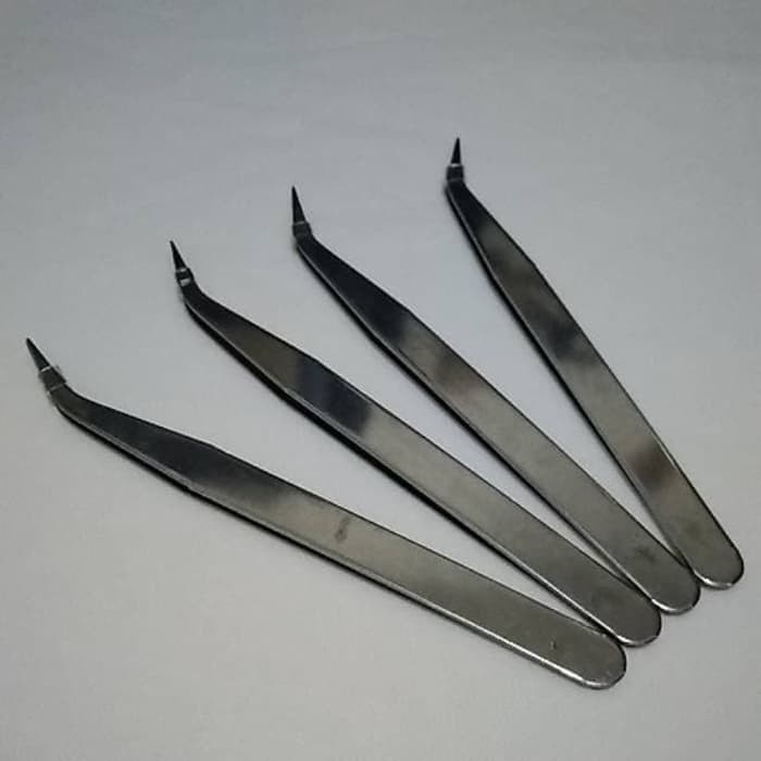 Pinset / Pingset / Twizer / Tweezer Benang Bengkok Stainless