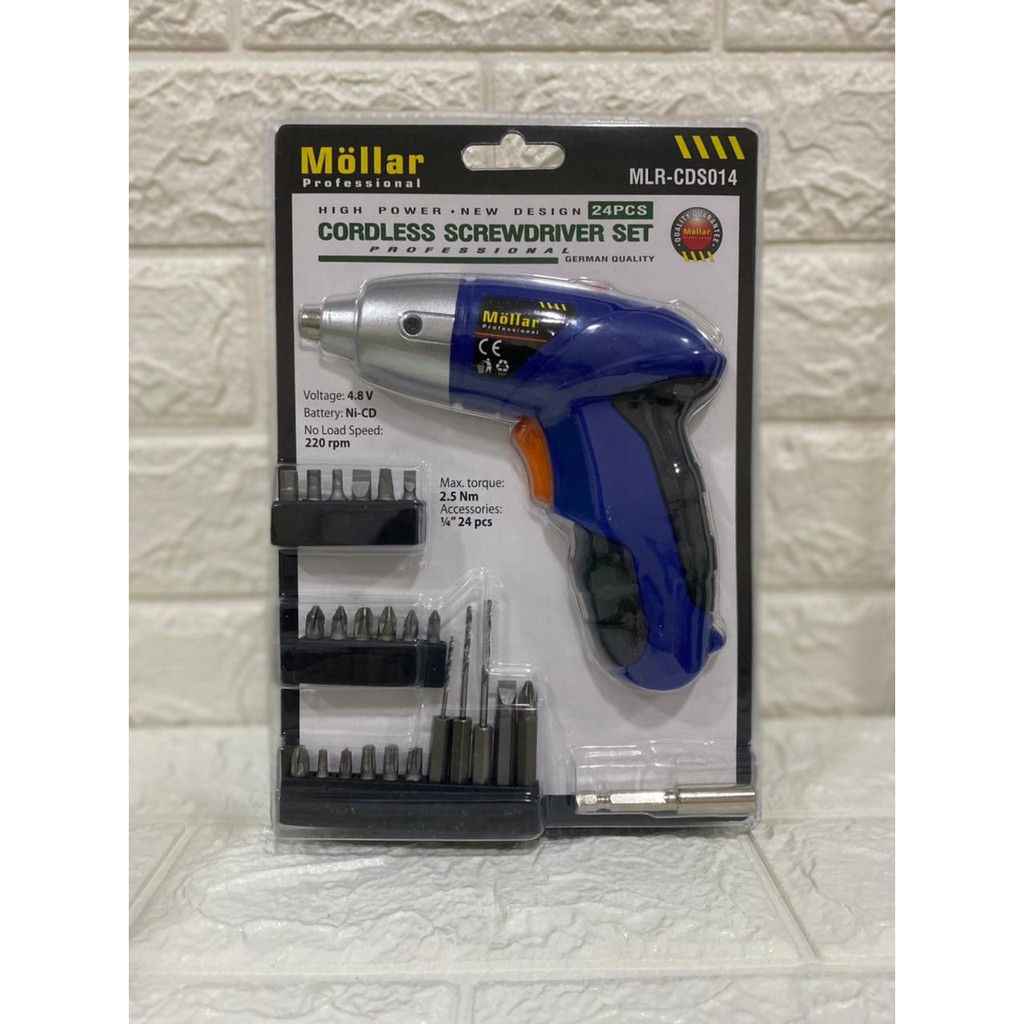 Mollar Professional Cordless Screwdriver Set MLR-CDS014
