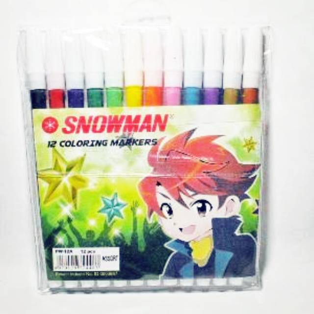 

Spidol Snowman Kecil 12 warna Pw 12
