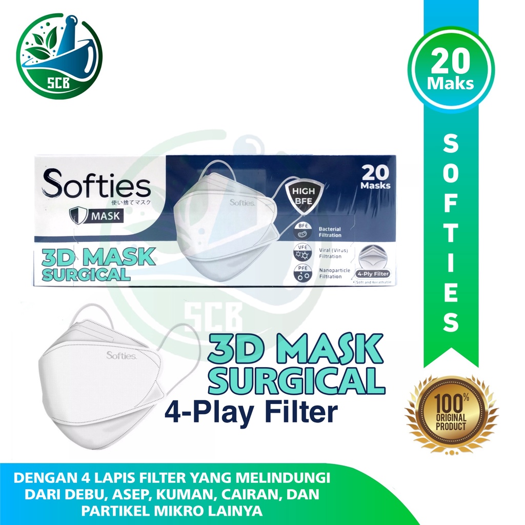 Softies 3D Mask Surgical BOX Isi 20 mask