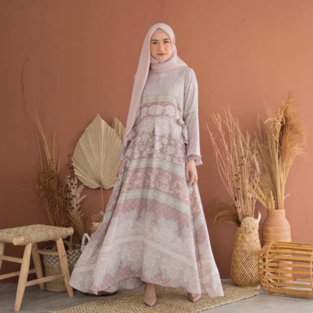 Blossom Dress in Dusty  Rose  Shopee Indonesia