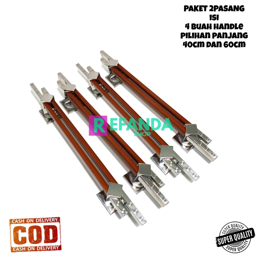 4biji gagang handle pegangan pull tarikan pintu rumah panjang 40cm dan 60cm bahan stainless steel an