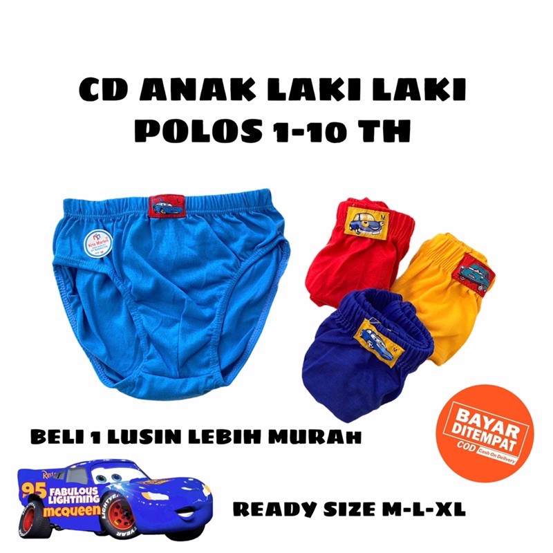 1 LUSIN CD CELANA DALAM ANAK LAKI LAKI MURAH BAHAN ADEM / CELANA KANCUT BOXER ANAK COWOK 1-10 TH