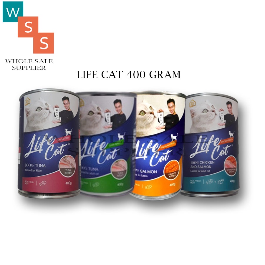 MAKANAN KUCING BASAH KALENG LIFE CAT 1 DUS 24PCS GOSEND GRAB