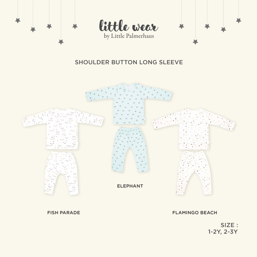 Little Wear Button Shoulder Long by Little Palmerhaus - Baju Bayi