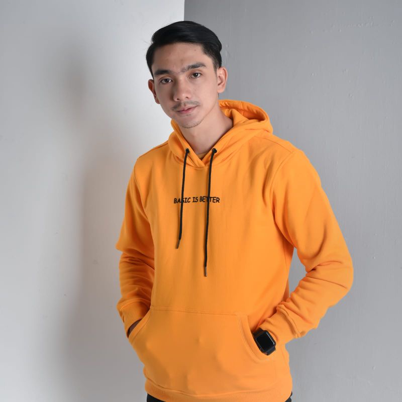 MISTERLAKI - Signature Hoodie Mustard - jaket pria mustard - hoodie